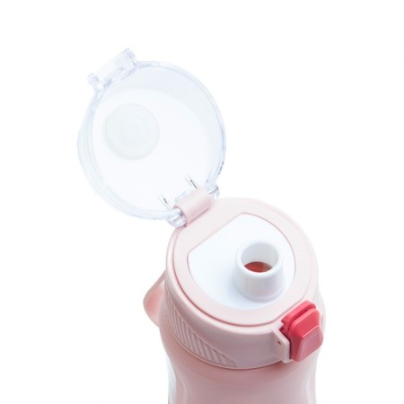 Water bottle, 400 ml, 19.5 x 7 x 5.2 cm, glass, pink-3