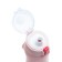 Water bottle, 400 ml, 19.5 x 7 x 5.2 cm, glass, pink