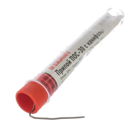 Solder with rosin Rexant, 10 g, d = 1 mm, tin 30% lead 70%-3