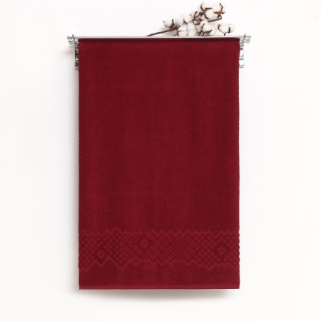 Trick Flashlights towel 30x70cm, burgundy color, 295g/m2, 100% cotton