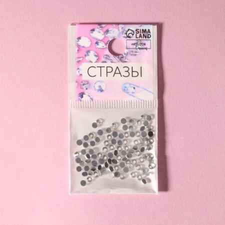 Rhinestones “circle”, glass, d = 2.8 mm, 100 pcs, silver color-4