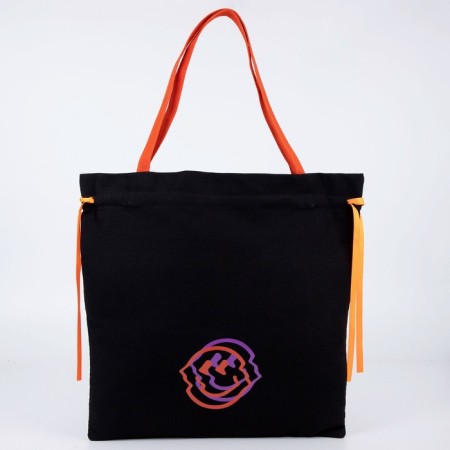 Textile choper on Emoji laces, black color-4