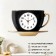 Wall -wall clocks for the kitchen "Cup", silent, 28 x 17 cm, black, aa