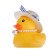 Duck yellow, straw hat