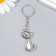 Trick Metal "A cat with slanting eyes" silver 4x2 cm