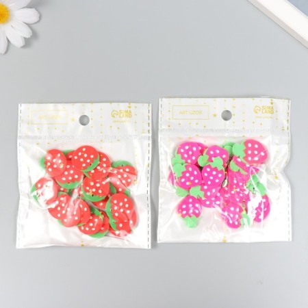 Decor for creativity PVC "Strawberry" set of 20 g mix 0.3x1.5x2.3 cm-3