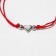 Bracelet "Bunny" heart, red color with silver