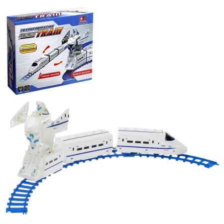 Robot railway, works from batteries, light and sound