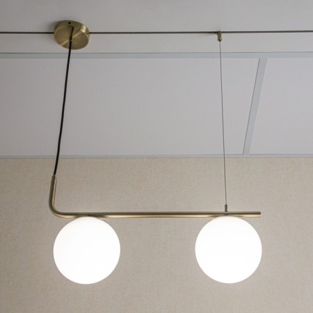 Suspension lamp Citilux "Bremen" CL112123, 50x15x30 cm, 2x40W, E27, brown color-3