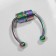 Nose piercing (fake for septum) with interchangeable nozzles, on a magnet, color mix