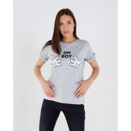 T -shirt "OH Boy" Mickey Mouse, Gray-6