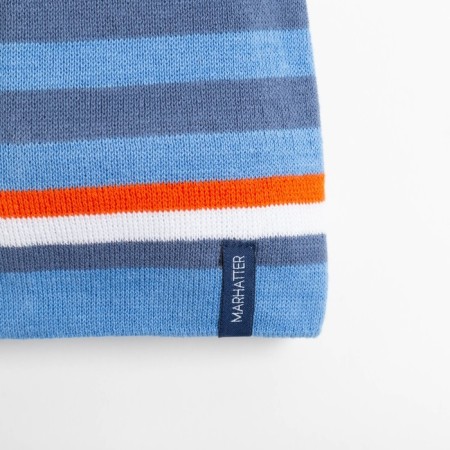 Hat for a boy, jeans color, size 50-52-1