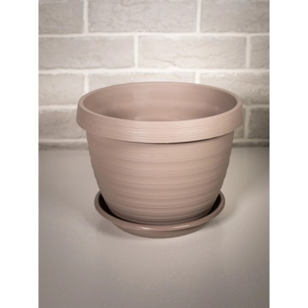 Plastic pot "Toledo", d = 20, with a pallet, frappe-1