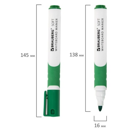 Brauberg Soft 5.0 mm marker, round, green-7