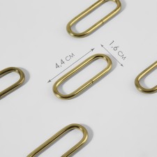 Ring for bags, oval, 44 × 16 mm, thickness - 3 mm, gold color