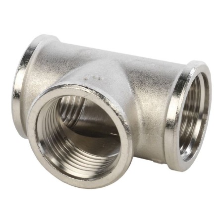 The STOUT SFT-0020-000001, 1 ", internal/internal thread, nickelled brass