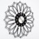 Watching clock, series: openwork, "Pillao", smooth move, D-59 cm, dial 22 cm