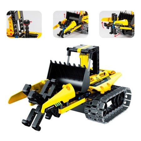 Radio -controlled designer "Construction excavator", 3 assembly options, 430 parts-4