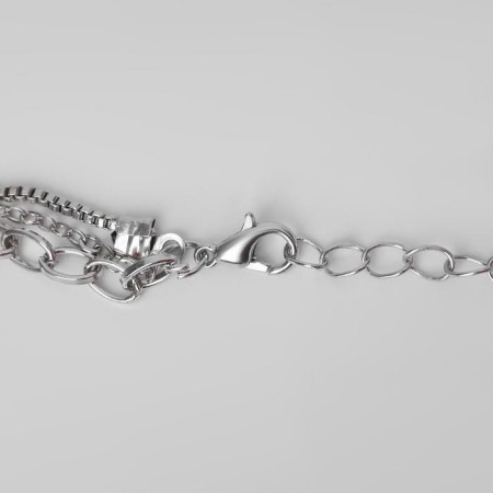 Necklace "chain" oval, silver color, 50 cm-1