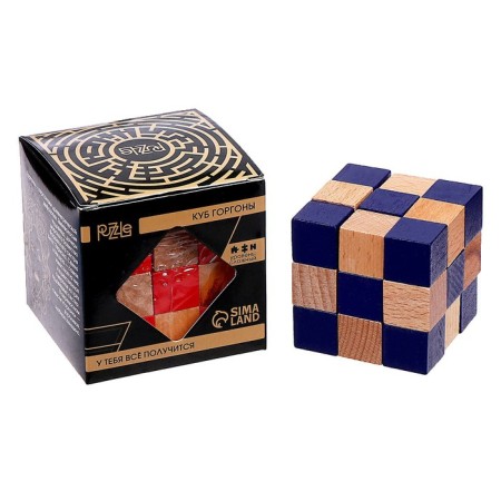 Puzzle wooden games of the mind "Cube Gorgon" MIX-7