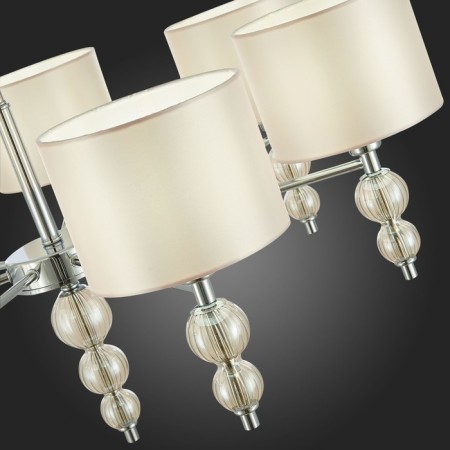 Suspended EVOLUCE lamp. Sle105703-07. Ramer. 7x40 watts, E14, 79x79x45 cm, chromium color-7