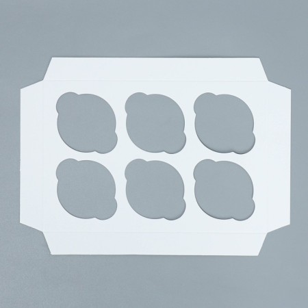 Box for cupcakes, confectionery packaging bilateral, 6 cells “Inspireing beauty”, 25 x 17 x 10 cm-7