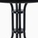 Set of garden furniture: table + 2 stools, textile, black, maximum load 120 kg