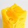 Aromatic decorative candle "openwork", yellow, 6x6x12 cm, melon