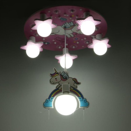 Chandelier 86207/6 E27 40W pink-white 50x50x24 cm Bayerlux-3