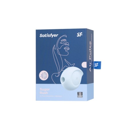 Vacuum-wave contactless stimulator of the Satiffyer Sugar Rush clitoris, silicone, blue color-4