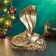 Figure "Snake of Cobra on Money" 25x18cm, gold