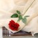 Artificial flowers "Rose Grand Prix at" 8x56 cm, red