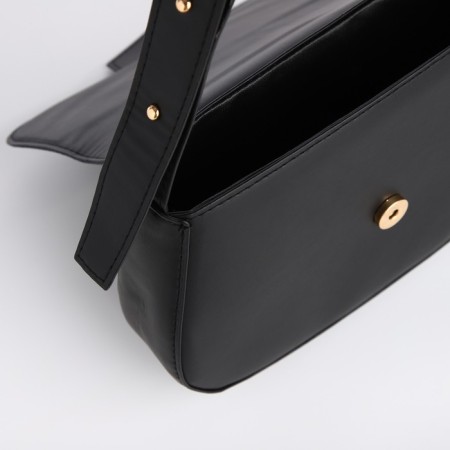 Women's bag on the shoulder, black color 25*16*6 cm-5
