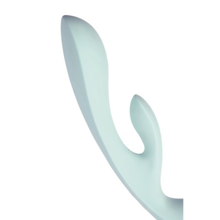 Unrealistic vibrator Satiffyer Triple OH, 24 cm, silicone, blue color-6
