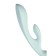 Unrealistic vibrator Satiffyer Triple OH, 24 cm, silicone, blue color