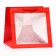 Crafts with a square bottom and window, 30 x 30 x 30 cm, red, 1pc