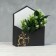 Golden embossing "You are in my heart" Black 18 x 24 x 7 cm