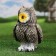 Garden figure "Owl" brown, 18x20x27cm