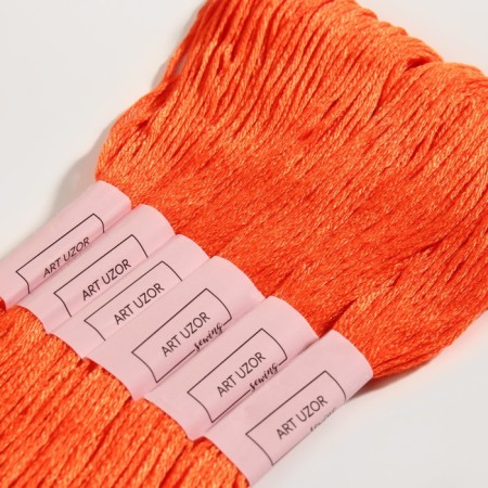 Muline threads, 8 ± 1 m, carrot color No. 947-2