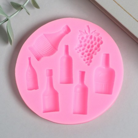 Mold Silicon "Truth in the Wine" 7 items 1x8.2x8.2 cm