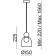 Suspended lamp Freya Fr5220PL-01CH2 FOCUS, 150x150x1720 mm, G9, 1x25W, color chromium