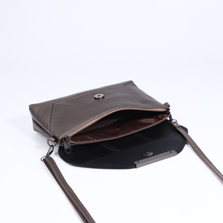 Bag-clate on magnet, long belt, bronze color-7
