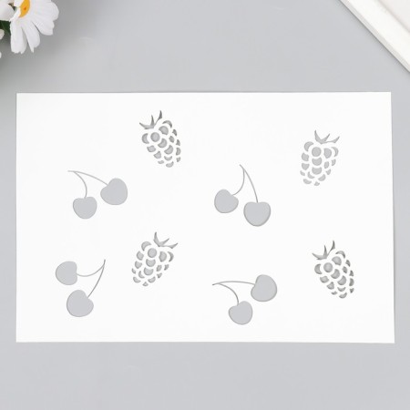 Plastic stencil "berries" 24x16 cm