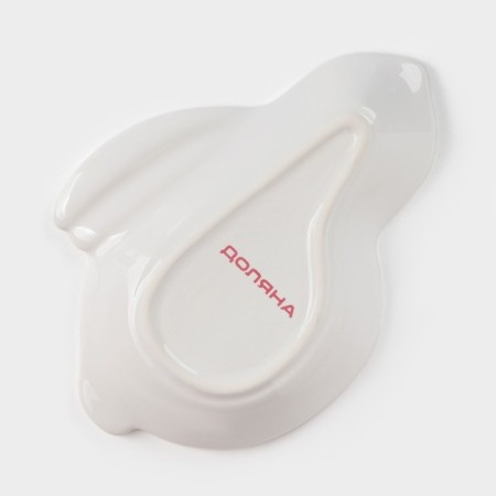 The dish of the shade "Bunny in gold", 15.5 × 11 × 2.5 cm, white color-3