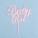 Topper "Baby Girl", light pink, give beautifully