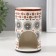 Aroma lamp ceramics "Geometric flowers" 7.2x7.2x11.6 cm