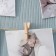 Photo frame plastic in 8 photos 9x13 cm "Tenderness" with clothespins, white 50x40x1.2 cm