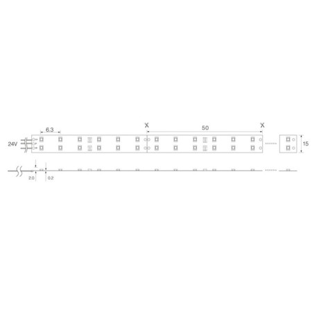 Feron 5 m, IP65, SMD2835, 240 LED/m, 19.2 W/m, 12 V, glow warm white white-5
