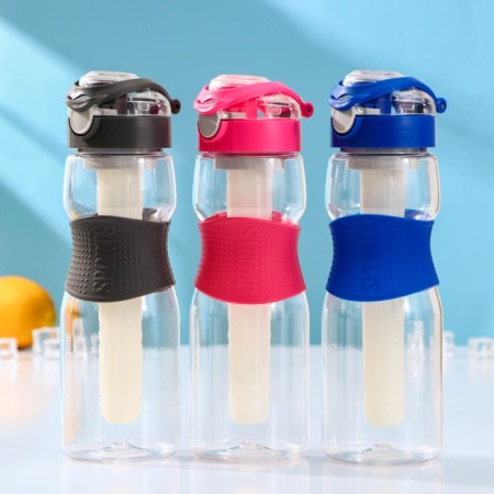 A bottle with a sport flask, 700 ml, 7.5 × 7.5 × 24.3 cm, tritan, mix color-7