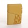 Women's wallet on the button, yellow color